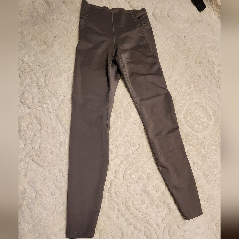 Nike Dri-Fit Leggings Women’s Size Small Gray Athletic Gym Workout